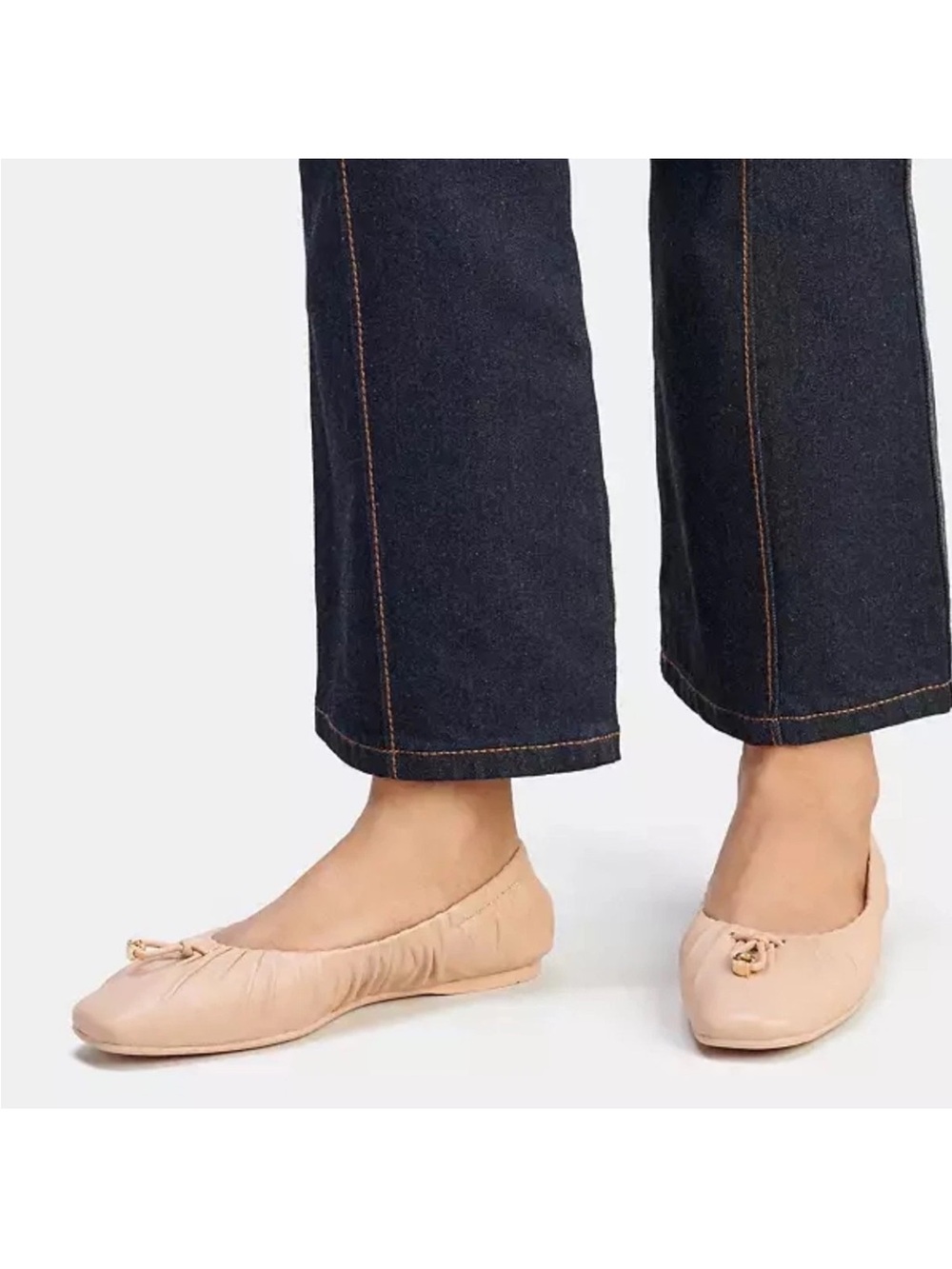 EUC Coach Eleanor Leather Ballet Flats Pink Blush Classic Size 10